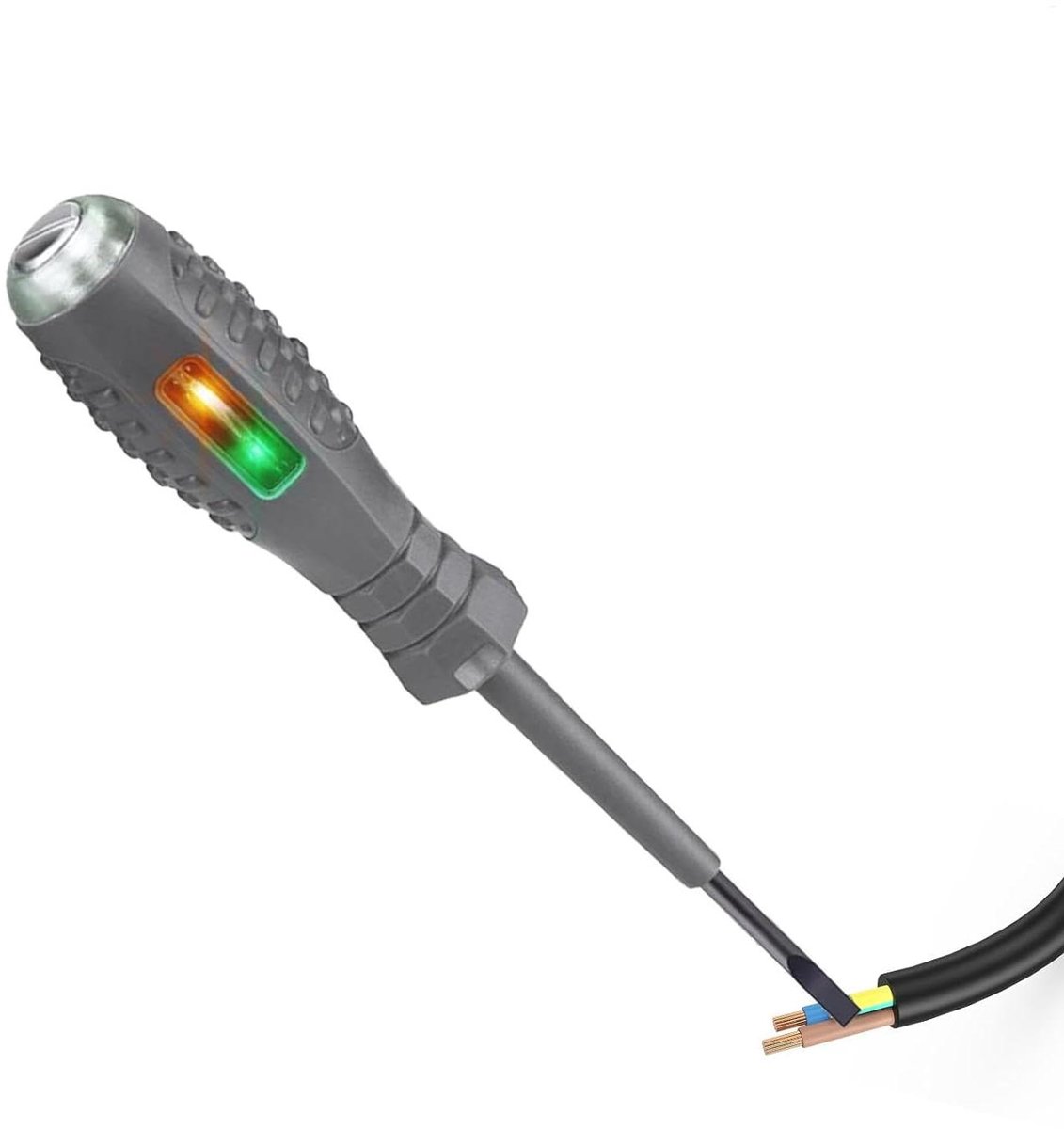 Stroomtester Schroevendraaier - Spanningstester Pen - Elektrische Metingen - Magnetische Schroefkop - 14 cm - Zilverkleurig
