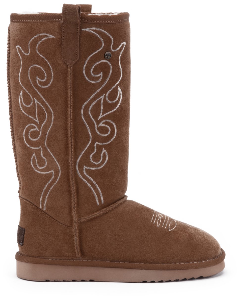 Warmbat Tamala Suede boot Western Dames Laarzen - Cognac
