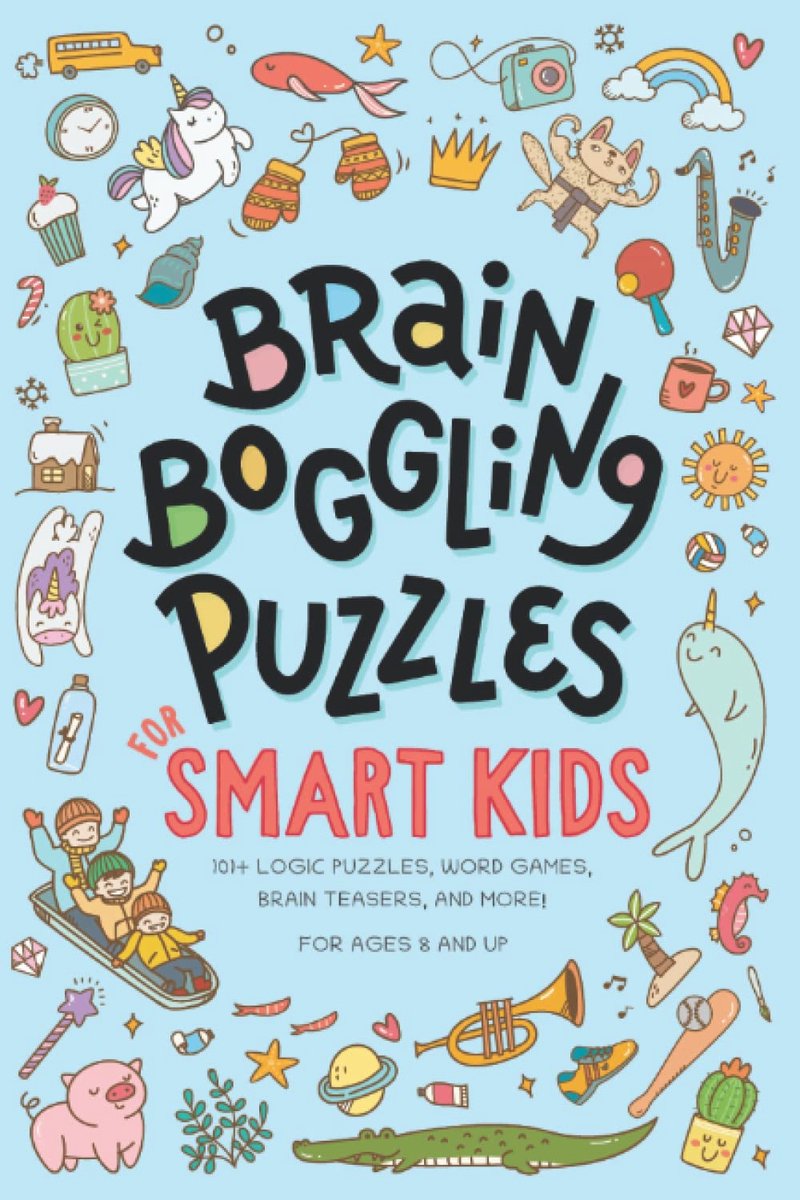 Brain Boggling Puzzles for Smart Kids: 101+ fun and challenging activities. Logic puzzles, word games, mazes, Sudoku - ShopVlot