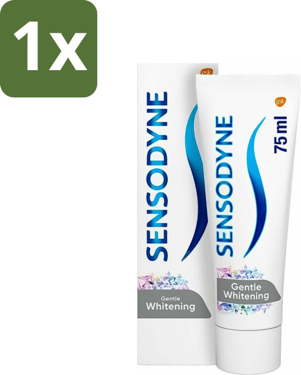 1 x Sensodyne - Tandpasta - Gentle Whitening - Milde Reiniging - 75 ml - Gevoelige Tanden - Wittere Tanden - Milde Whitening - Tandpasta - Tandglazuur