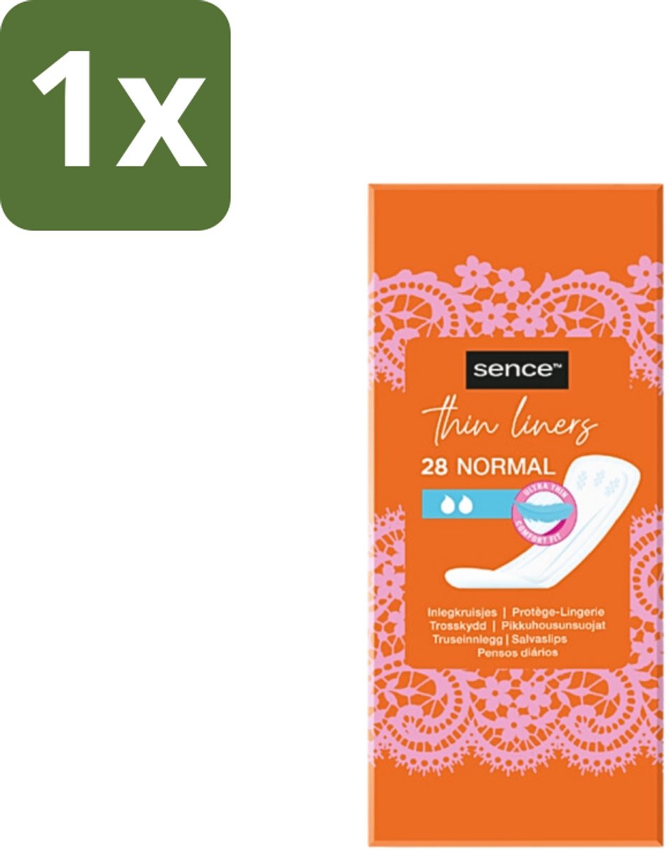 1 x Sence - Normaal - Inlegkruisjes - Dagelijks Comfort - 28 Inlegkruisjes - Inlegkruisjes - Dagelijks Comfort - Afscheiding - Menstruatie - Hygiëne