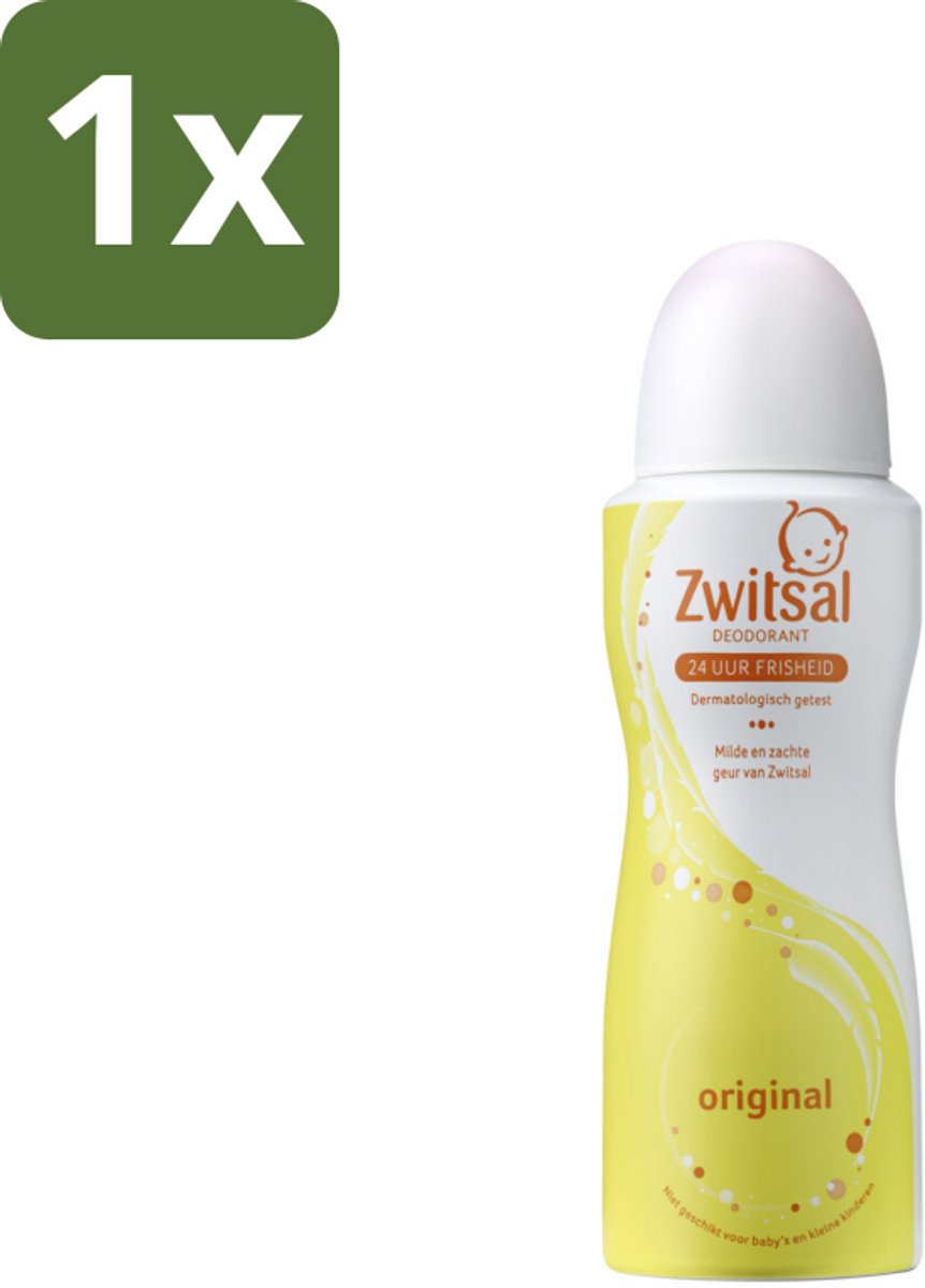 1 x Zwitsal Deodorant Original 100 ml - Zwitsal Deodorant - Deodorant Spray - Fris Geur - Huidvriendelijk Deodorant - Zonder Alcohol
