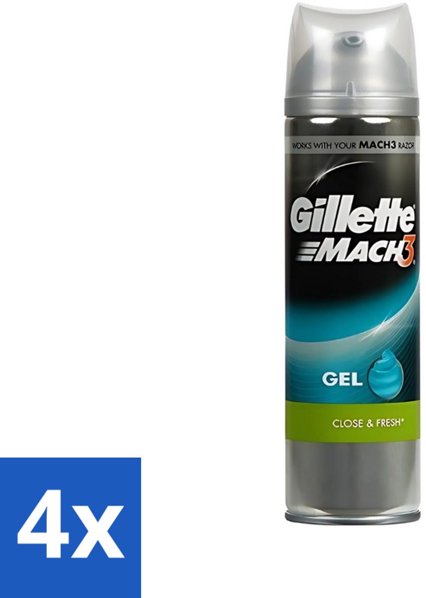 Gillette - Mach3 - Scheergel - Complete Defense Extra Comfort - Verzorgend - 200 ml - Voordeelverpakking - 4 stuks