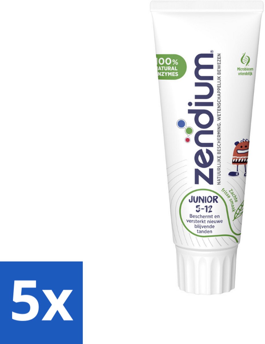 Zendium Tandpasta Junior 75 ml - Bulkverpakking - 5 stuks