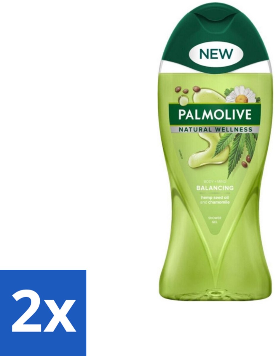 2 x Palmolive - Natural Wellness - Douchegel - Balancing - Ontspannend & Fris - 250 ml - Douchegel - Ontspanning - Wellness - Balans - Cannabiszaadolie