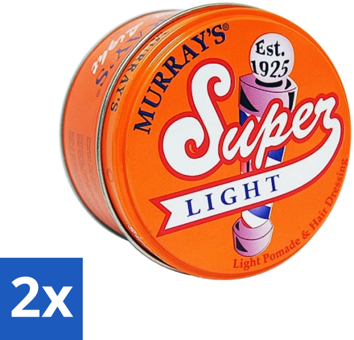2 x Murray's - Super Light - Pomade - Lichtgewicht Hold - Glanzende Afwerking - 85 ml - Pomade - Lichtgewicht Pomade - Haartype - Haartypen - Haartypen