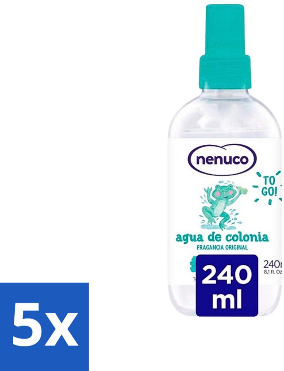 Nenuco - Cologne - Eau de Cologne - Originele Geur - Sprayflacon - 240 ml - Bulkverpakking - 5 stuks