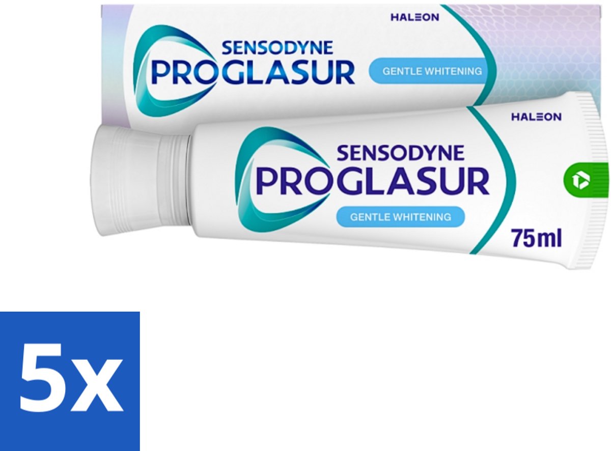 Sensodyne - Tandpasta - Proglasur Gentle Whitening - Verheldert Glazuur - 75 ml - Bulkverpakking - 5 stuks