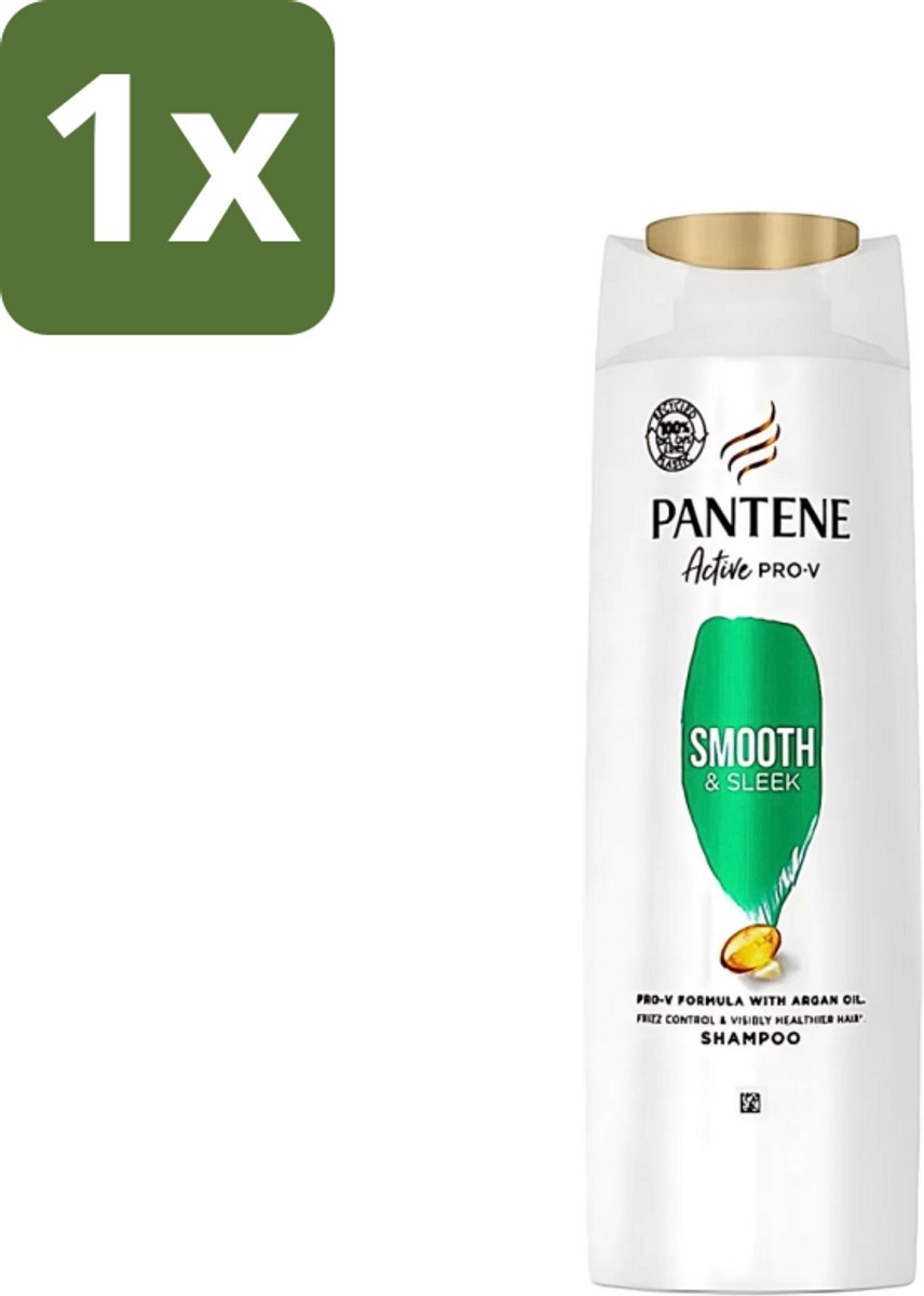 1 x Pantene - Shampoo - Smooth & Silky - Voor Glad en Zijdezacht Haar - 400 ml - Zijdezacht Haar - Glad Haar - Hydraterend Haar - Haar Verzorging - Haar Verzorging Droog Haar