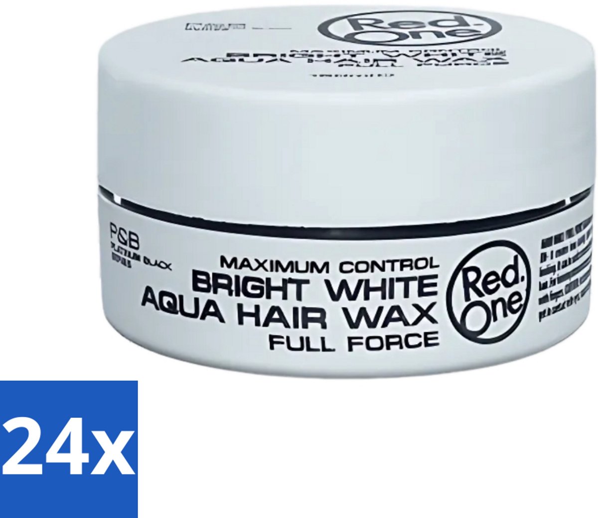 24 x Red One - Haarwax - Bright White - Maximum Control - Voor Extra Sterke Fixatie - 150 ml - Haarwax - Haartype - Fixatie - Hold - Styling