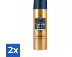 2 x Vergulde Hand Scheerschuim 250 ml - Scheerschuim - Authentieke Scheerbeleving - Glad Scheerresultaat - Huidbescherming - Gevoelige Huid