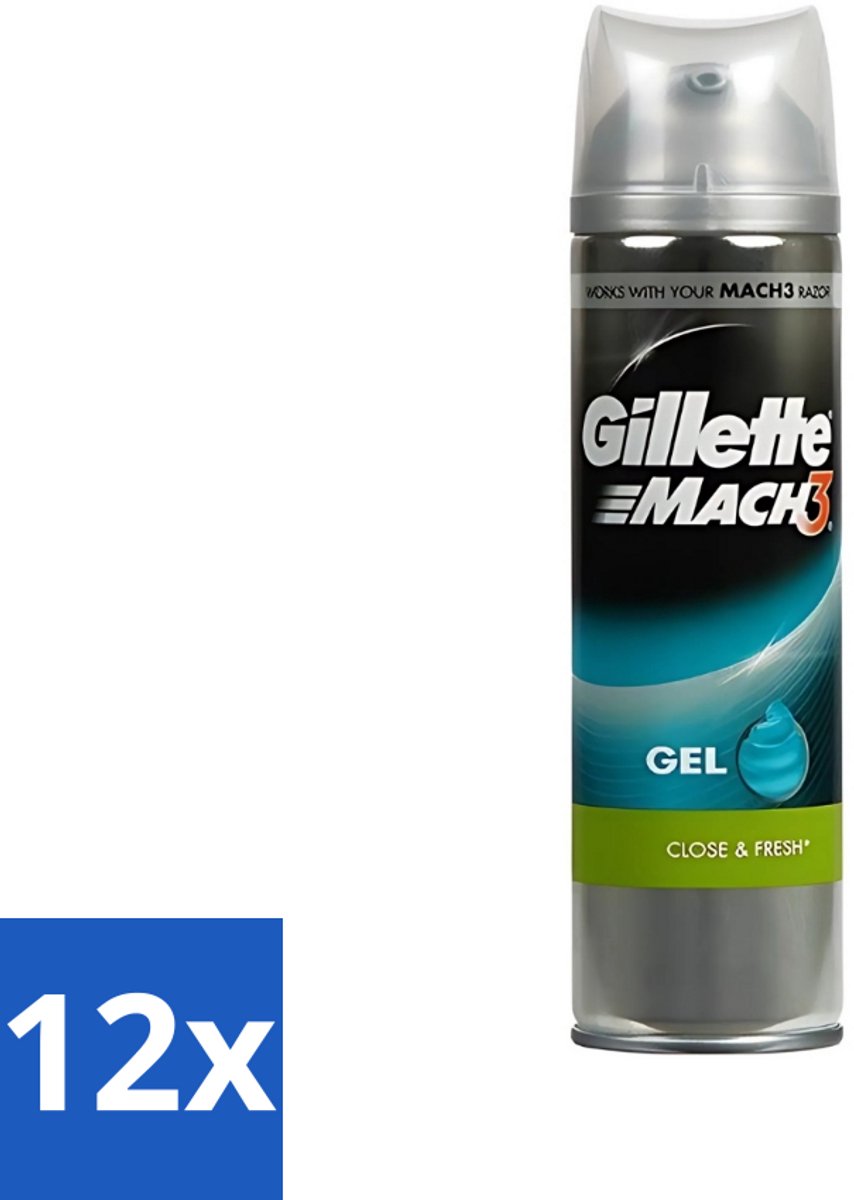 Gillette - Mach3 - Scheergel - Complete Defense Extra Comfort - Verzorgend - 200 ml - Voordeelverpakking - 12 stuks