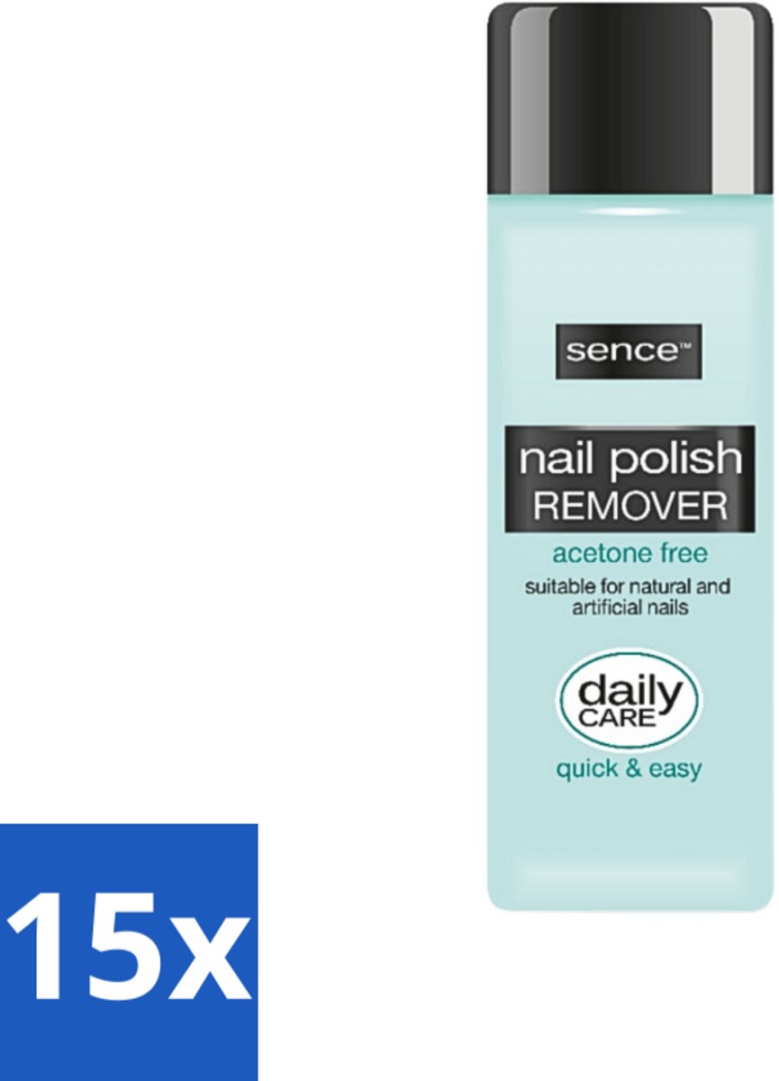 Sence - Acetonvrij - Nagellakremover - Pompflacon - 175 ml - Bulkverpakking - 15 stuks