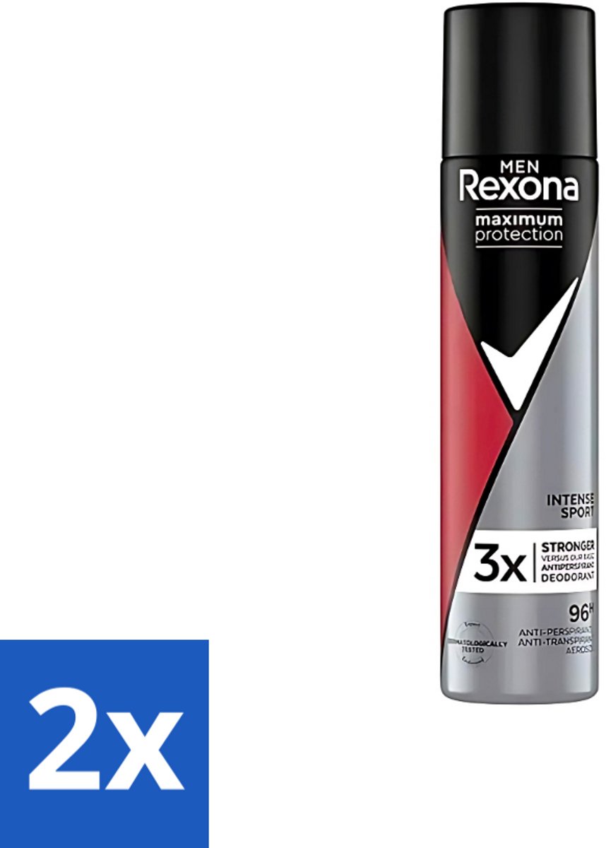 2 x Rexona Men - Deodorant Spray - Maximum Protection - Intense Sport - Anti-Transpirant & Perspirant - 150ml - Rexona Man - Deodorant - Anti-transpirant - Intensieve Sport - 72 Uur Bescherming