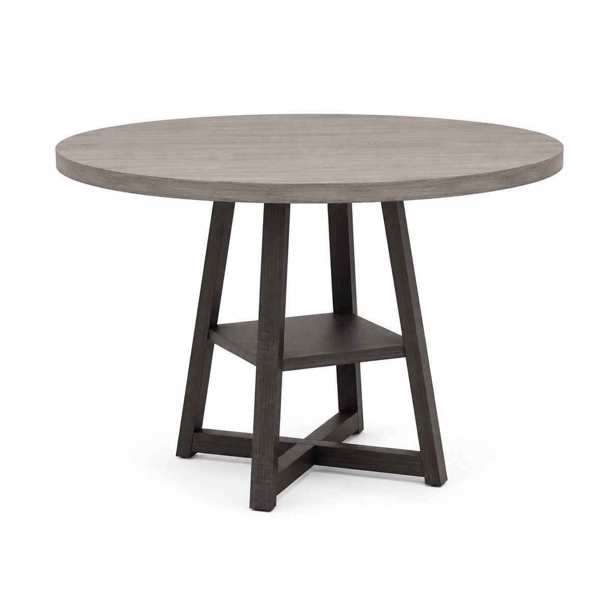 Bresht Eettafel - Eettafel rond - 120 cm diameter - Verstelbare antislipvoeten - Veelzijdige houtlook - 4 tot 6 personen