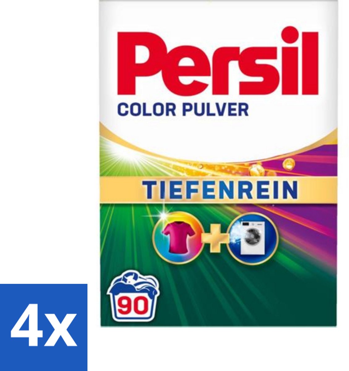 4 x Persil Color - Waspoeder - Gekleurde Was - 90 Wasbeurten - Waspoeder - Gekleurde Was - Vlekkenverwijderaar - Wasmiddel - Persil