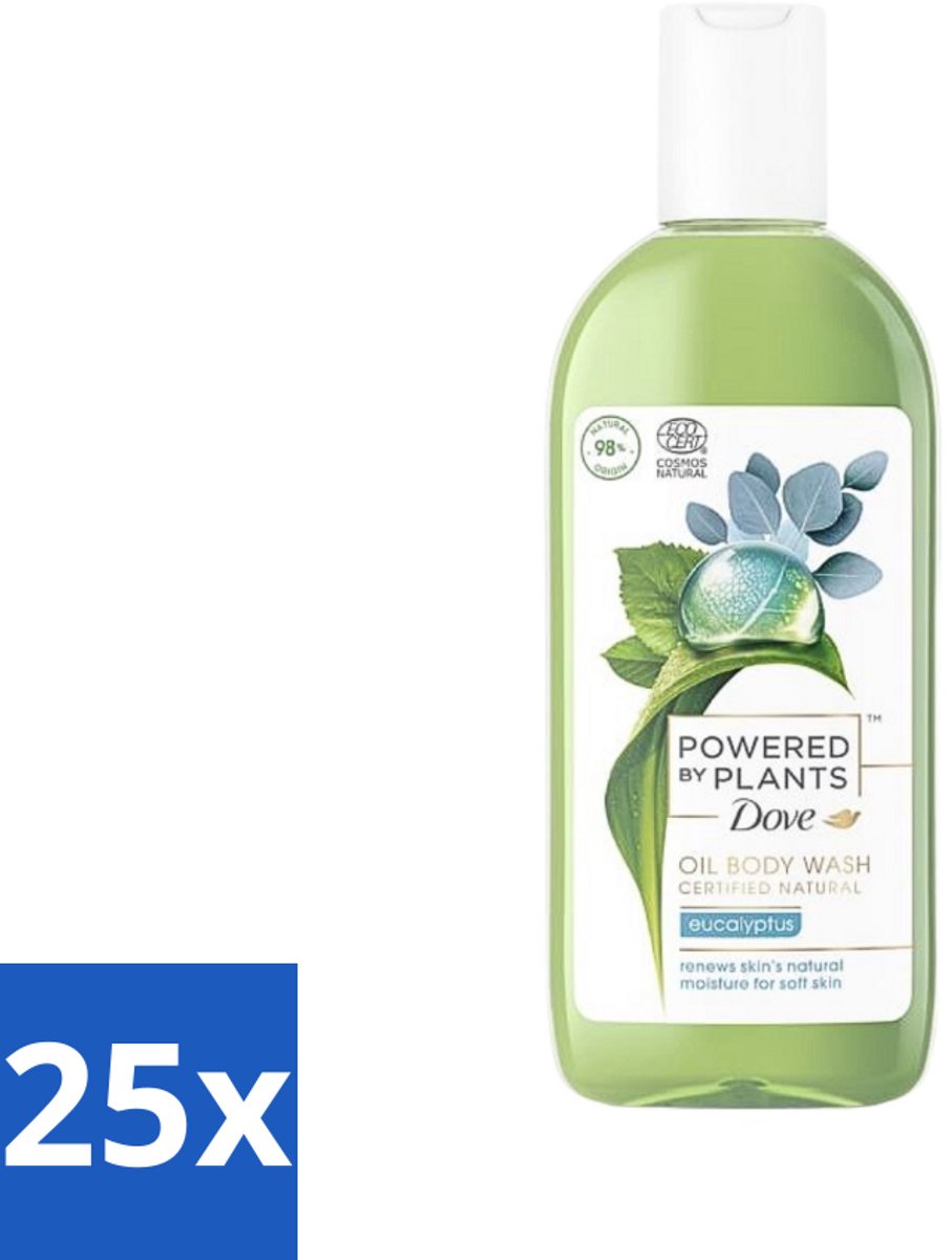 Dove Powered by Plants - Oil Body Wash - Eucalyptus - 250 ml - Bulkverpakking - 25 stuks