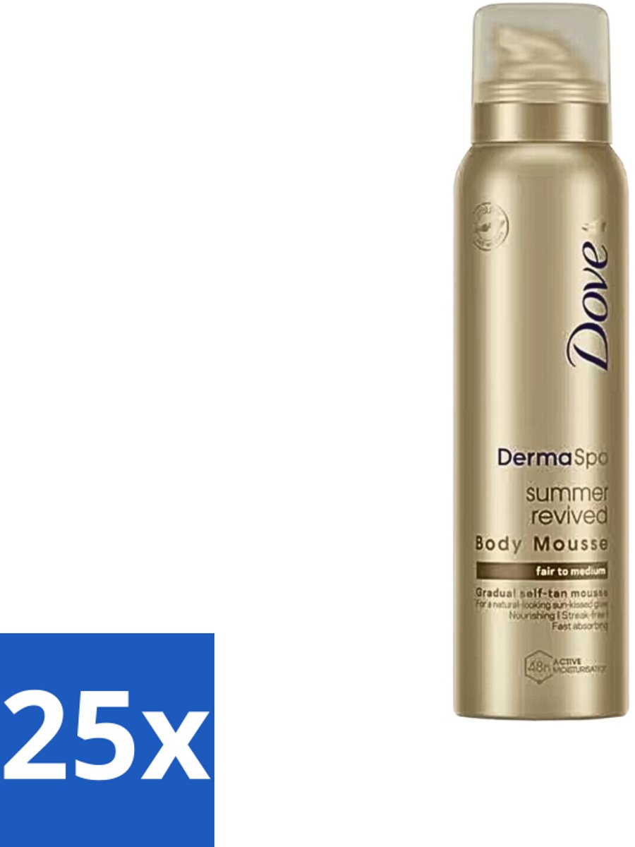 Dove DermaSpa - Zelfbruiner - Tanning Mousse - Medium-Dark - 150 ml - Bulkverpakking - 25 stuks