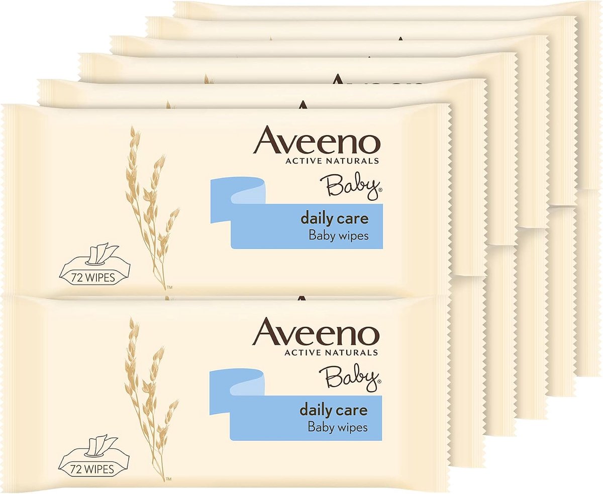 Baby Reinigingsdoekjes - 864 Stuks - 12 x 72 Doekjes - Sulfaat- en Alcoholvrij - Met Haverextract en Aloë Vera - Voor Gevoelige Huid