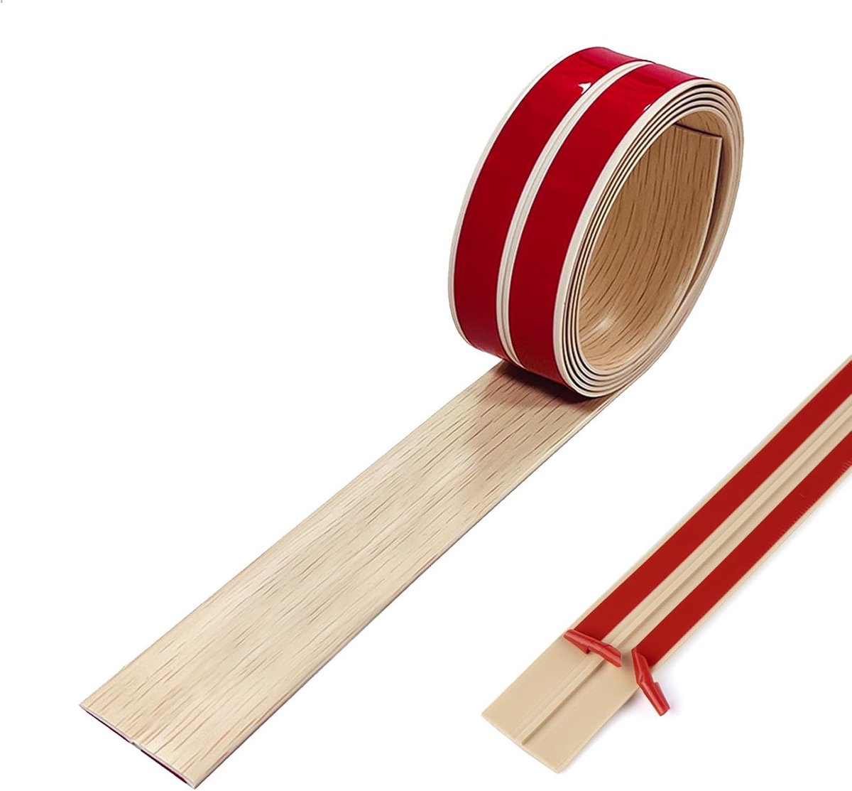 Zelfklevend T-profiel voor Deurdrempels en Vloerovergangen, 5 cm x 100 cm, PVC, Slijtvast en Waterdicht, Ideaal voor Laminaat en Tegels