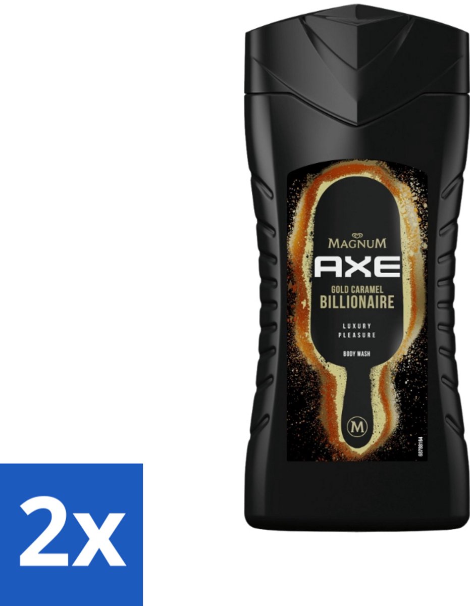 Axe X Magnum - Douchegel - Gold Caramel Billionaire - 250 ml - Voordeelverpakking - 2 stuks