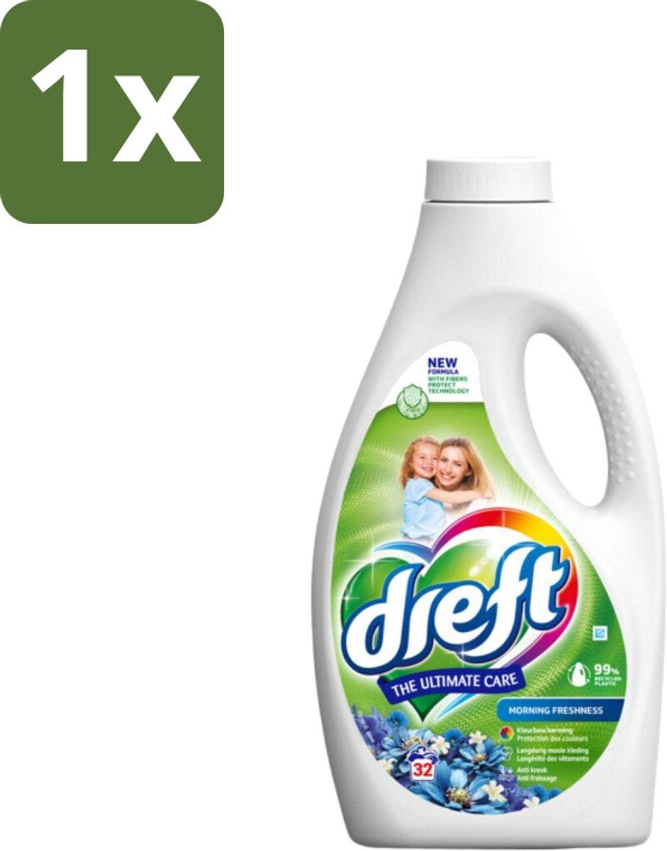 Dreft Vloeibaar Wasmiddel Ochtendfris 32 Wasbeurten 1,4 liter - 1 stuk