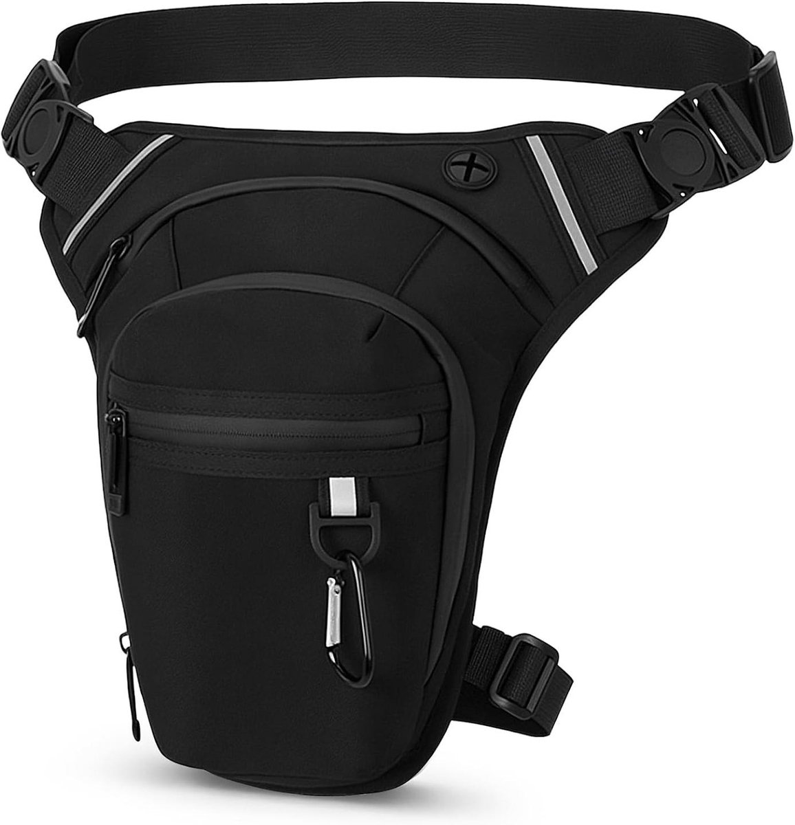 longziming - Waterdichte Beentasje voor Motor - Dijtas met Verstelbare Heup- en Beenriem - Met Reflecterende Strepen, D-ring en Karabijnhaak - Heuptas voor Dames en Heren - Voor Fietsen, Wandelen, Paardrijden en Kamperen