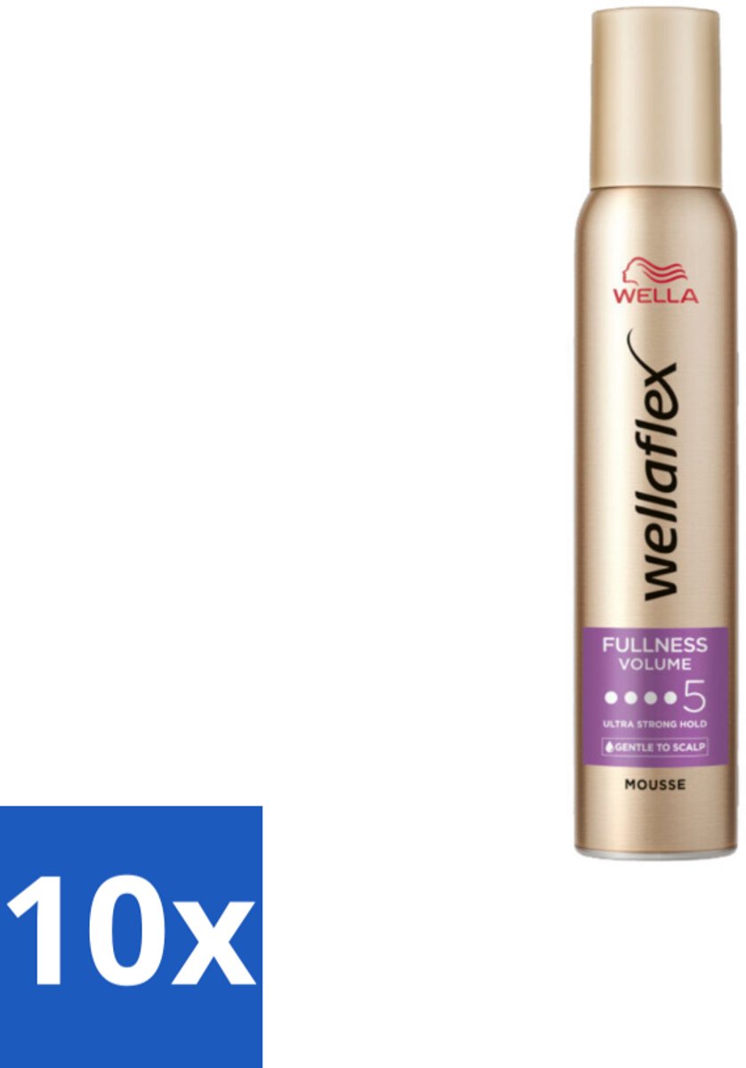 Wella – Flex Fullness Volume Ultra Strong – Haarmousse – 200 ml - Bulkverpakking - 10 stuks