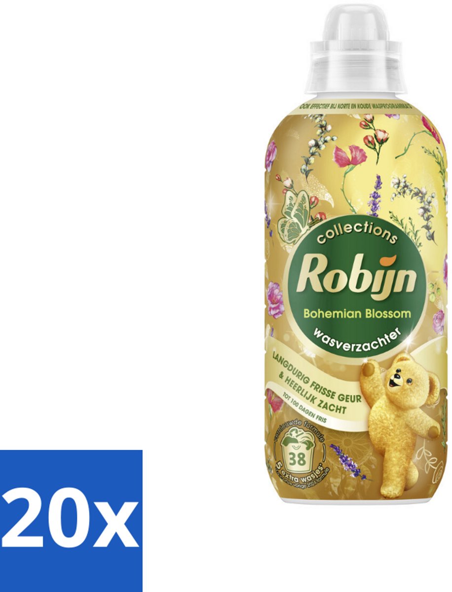 Robijn – Wasverzachter – Bohemian Blossom – 765 ml - Bulkverpakking - 20 stuks