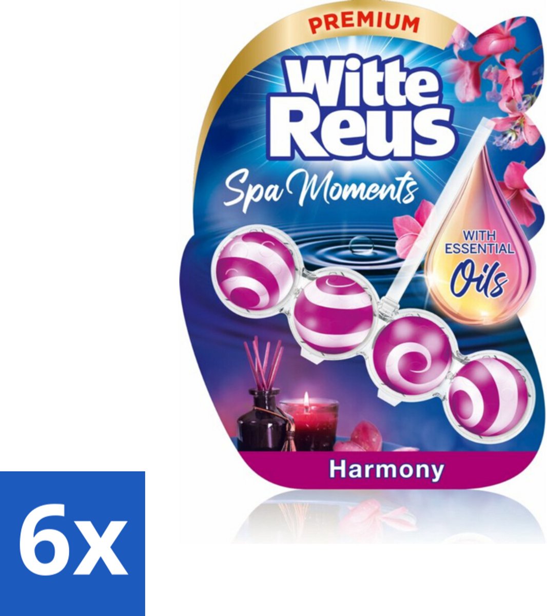 6 x Witte Reus - Wellness Scents Toiletblok - Harmony - 1 Toiletblok - Toiletverfrisser - Toiletblok - Geur - Ontspanning - Wellness