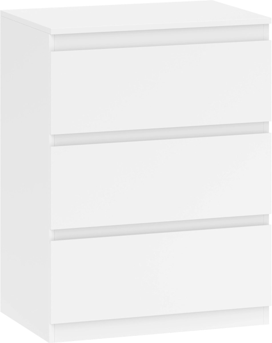 Dressoir - Ladekast Met 3 Laden - Voor Woonkamer, Slaapkamer En Hal - Spaanplaat - Wit