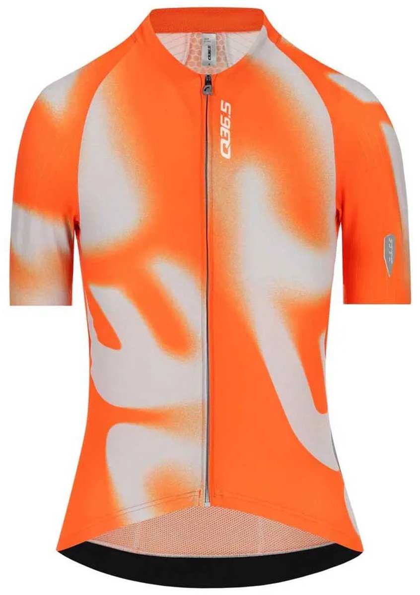 Q36.5 Gregarius Pro Big Logo Korte Mouw Wielertrui Oranje XS Vrouw