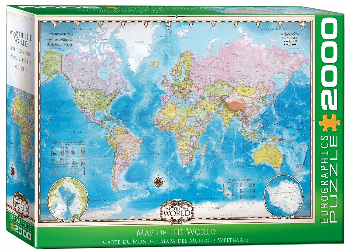 Map of the World Puzzel (2000 stukjes)