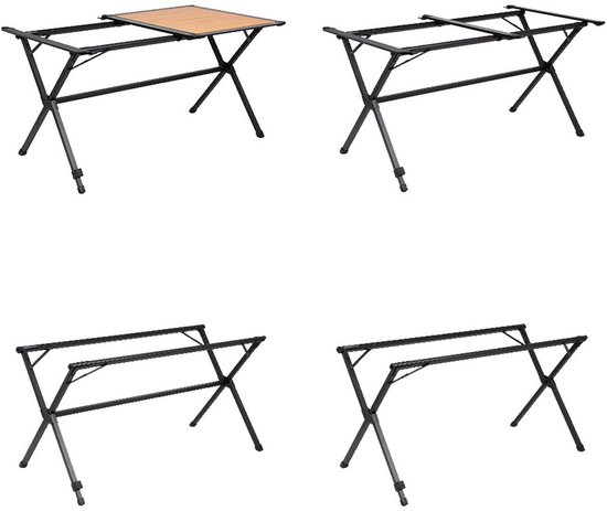 Travellife Nadar Campingtafel 110 x 70 cm - Roll-up tafelblad met houtlook - Lichtgewicht - Inclusief draagtas van Merkloos — afbeelding 5