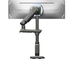 Monitor Arm - Bureau Mount - Ergonomisch Werken - Extra Hoge Paal - Tot 49 Inch - Zwart