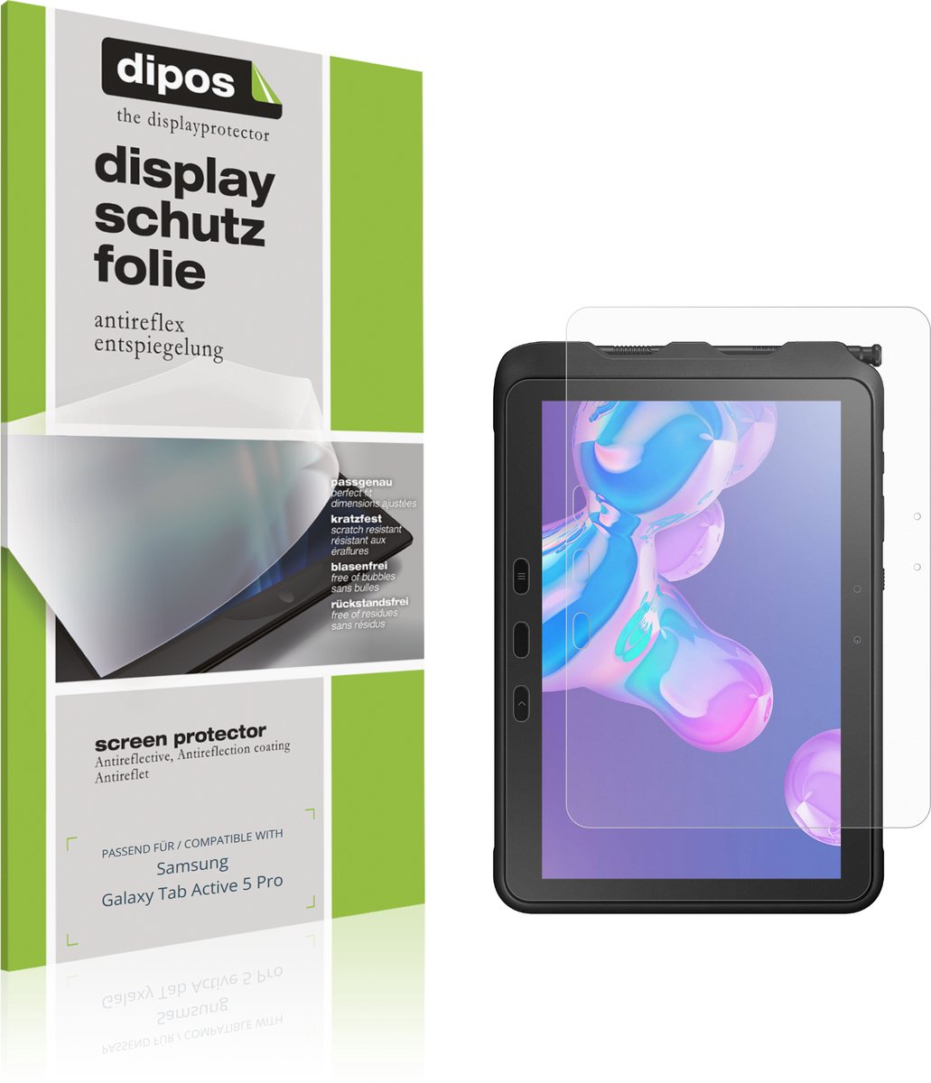 dipos – 2x Matte Beschermfolie geschikt voor Samsung Galaxy Tab Active 5 Pro | Krasbestendige & antireflecterende Screenprotector Ultra-Thin