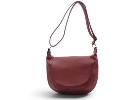 Flora & Co - Paris - crossbody schoudertas - lange instelbare draagriem - flap en ritssluiting - bordeaux
