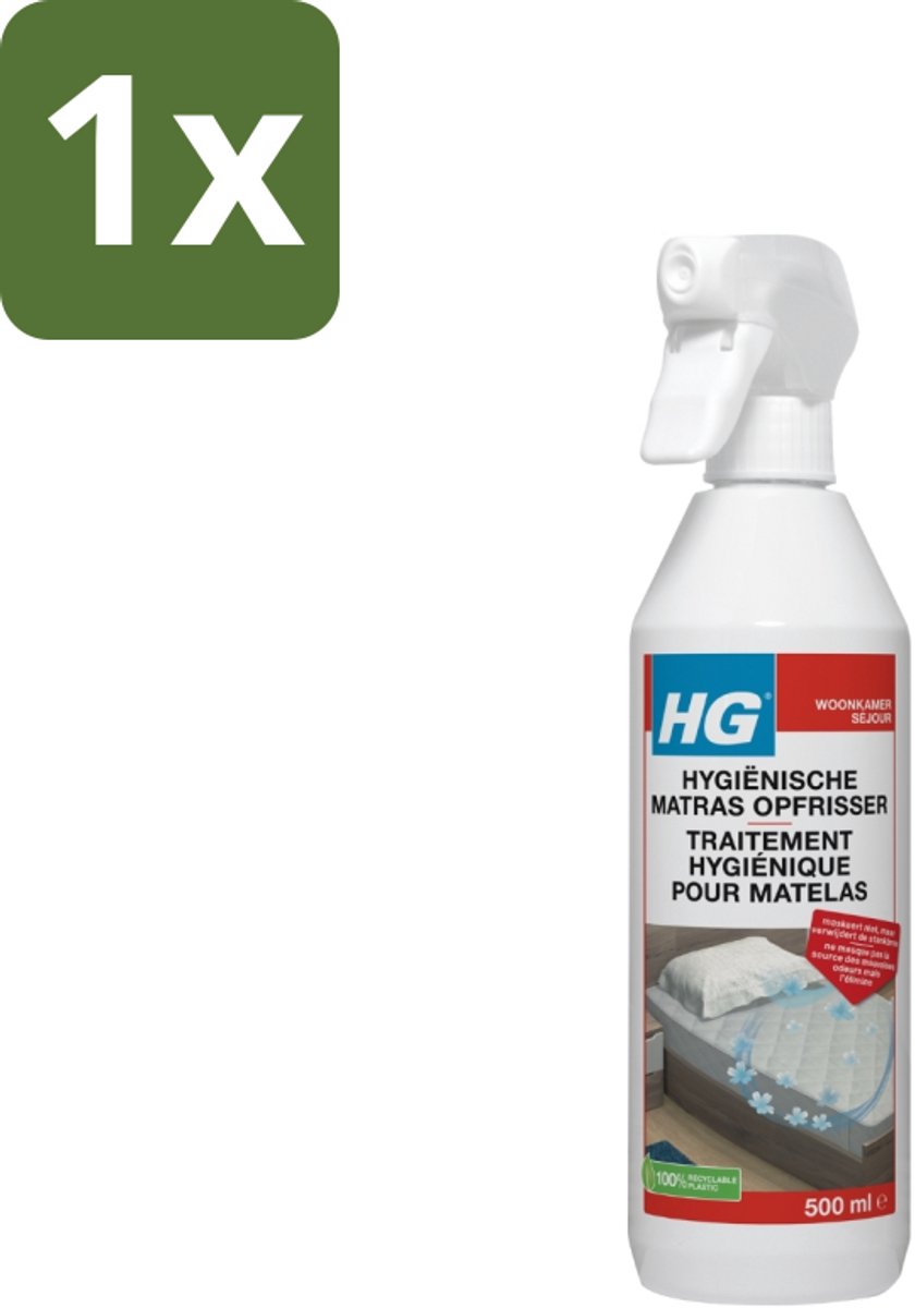 1 x HG Matrasopfrisser 500 ml - Matrasopfrisser - Hygiëne - Geur Verwijderen - Matras Reinigen - Enzymen