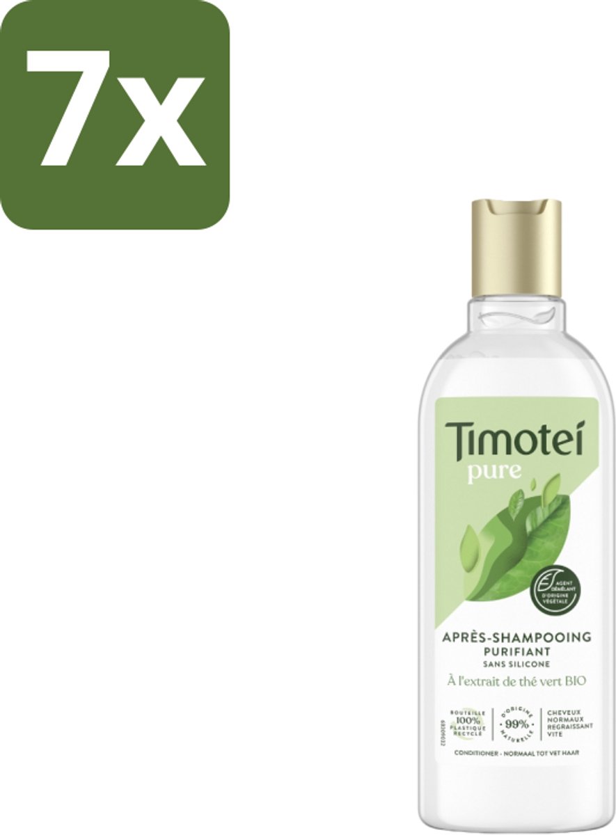 7 x Timotei Conditioner - pure groene thee - 300 ml - Groene Thee Conditioner - Zachte Haar - Fris Haar - Natuurlijke Haar Verzorging - Lichte Haar