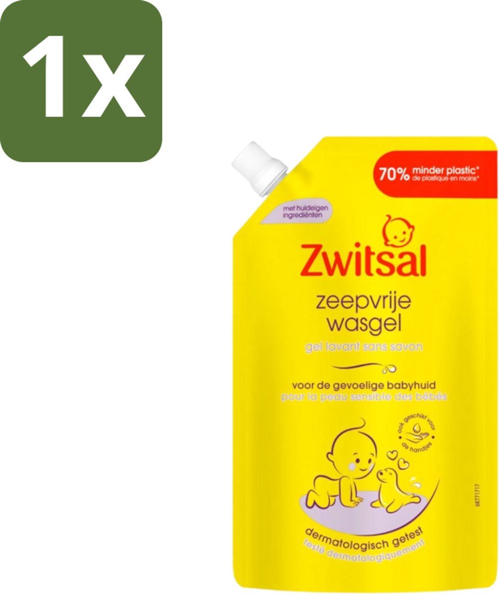 1 x Zwitsal – Wasgel Navulling – Zeepvrij – 500 ml - Babyhuid Verzorging - Zwitsal Wasgel - Baby Wasgel - Babyhuid Reinigen - Hydraterende Wasgel