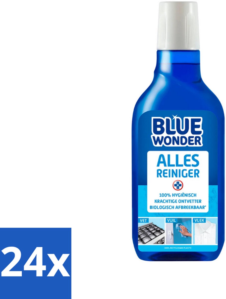 24 x Blue Wonder Allesreiniger 750 ml - Allesreiniger - Schoonmaakmiddel - Vloerreiniger - Keukenreiniger - Multifunctioneel