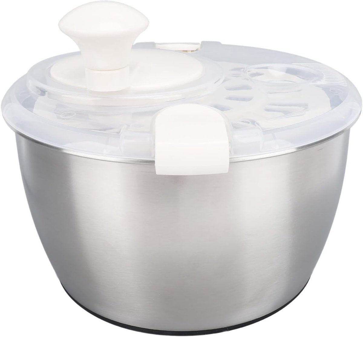 Multifunctionele RVS Salade Spinner 5L - Groenten Drogen, Slasaus, Fruitwassen en Keukenhulpmiddelen