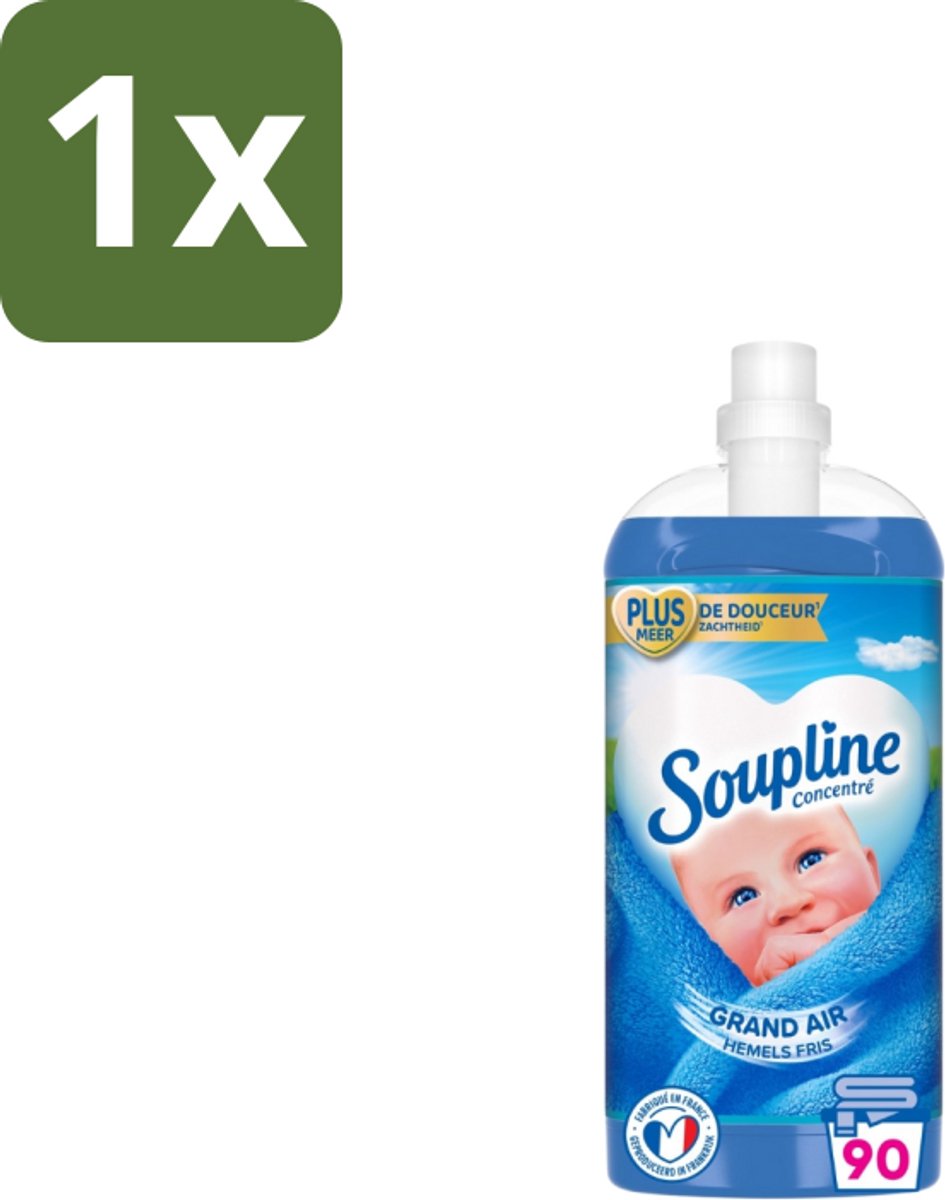 1 x Soupline – Wasverzachter – Mediterrane Tuin – 950 ml - Wasverzachter - Mediterrane Tuin - Frisse Geur - Zijdezachte Kleding - Wasverzachter Voor Kleding