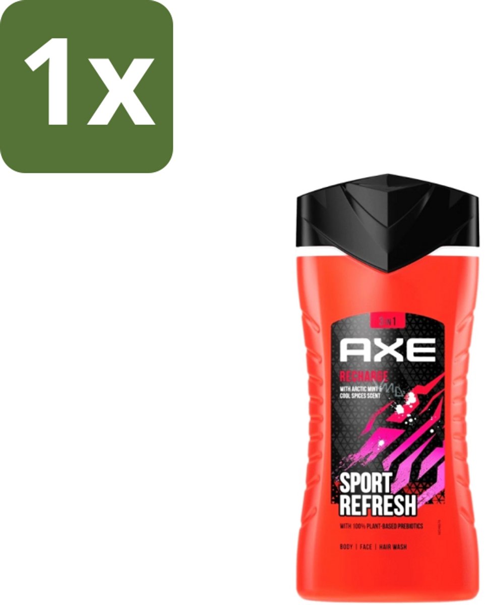 1 x AXE – Douchegel – Sport Refresh – 250 ml - Douchegel Sport - Verfrissende Douchegel - Menthol Douchegel - Sportieve Geur - Frisse Boost