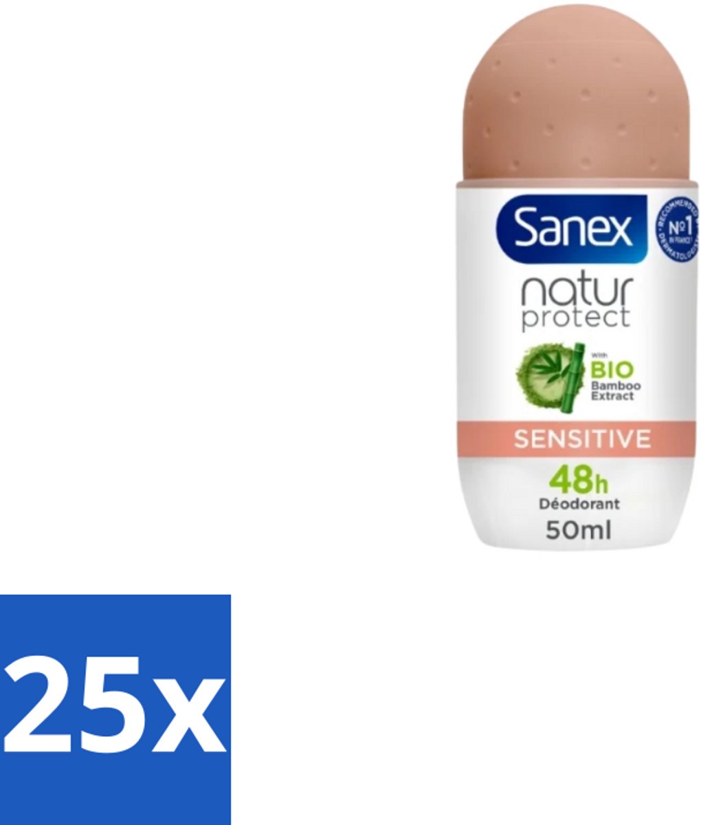 Sanex – Deodorant Roll-On – Natur Protect Sensitive – 50 ml - Bulkverpakking - 25 stuks