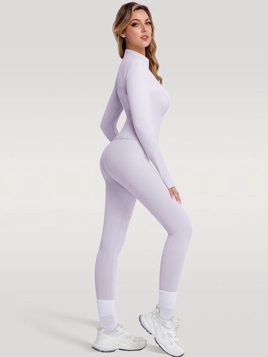 Currero Pilates Pak Dames - Yoga - Buttshaper - Gym - Fitness - Butt Lift - Bil Vergrotend - Heup Liftend - Yogakleding - Paars M — afbeelding 5