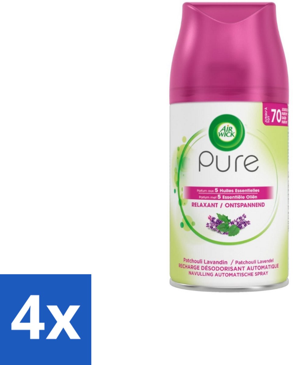 Air Wick – Navulling – Ontspannend – 250 ml - Voordeelverpakking - 4 stuks