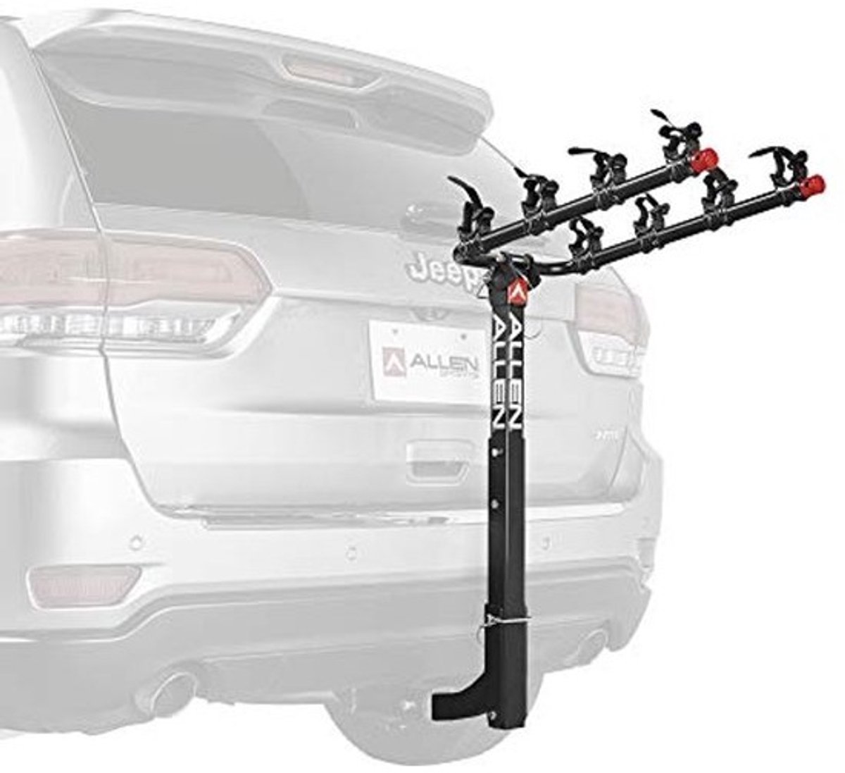 Allen Sports USA Deluxe 4 Hitch Mounted Bicycle Carrier - Black, 2-Inch