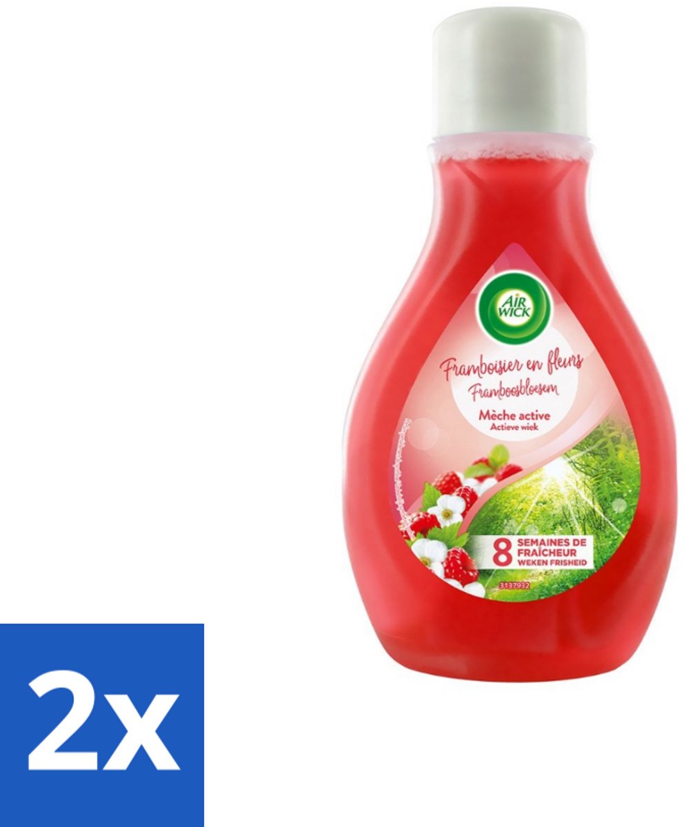Air Wick – Luchtverfrisser – Actieve Wiek Framboos & Bloesem – 375 ml - Voordeelverpakking - 2 stuks