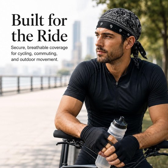Ademende Koelende Bandana voor Mannen, Perfect voor Hardlopen en Buitenactiviteiten - 5 Stuks — afbeelding 4